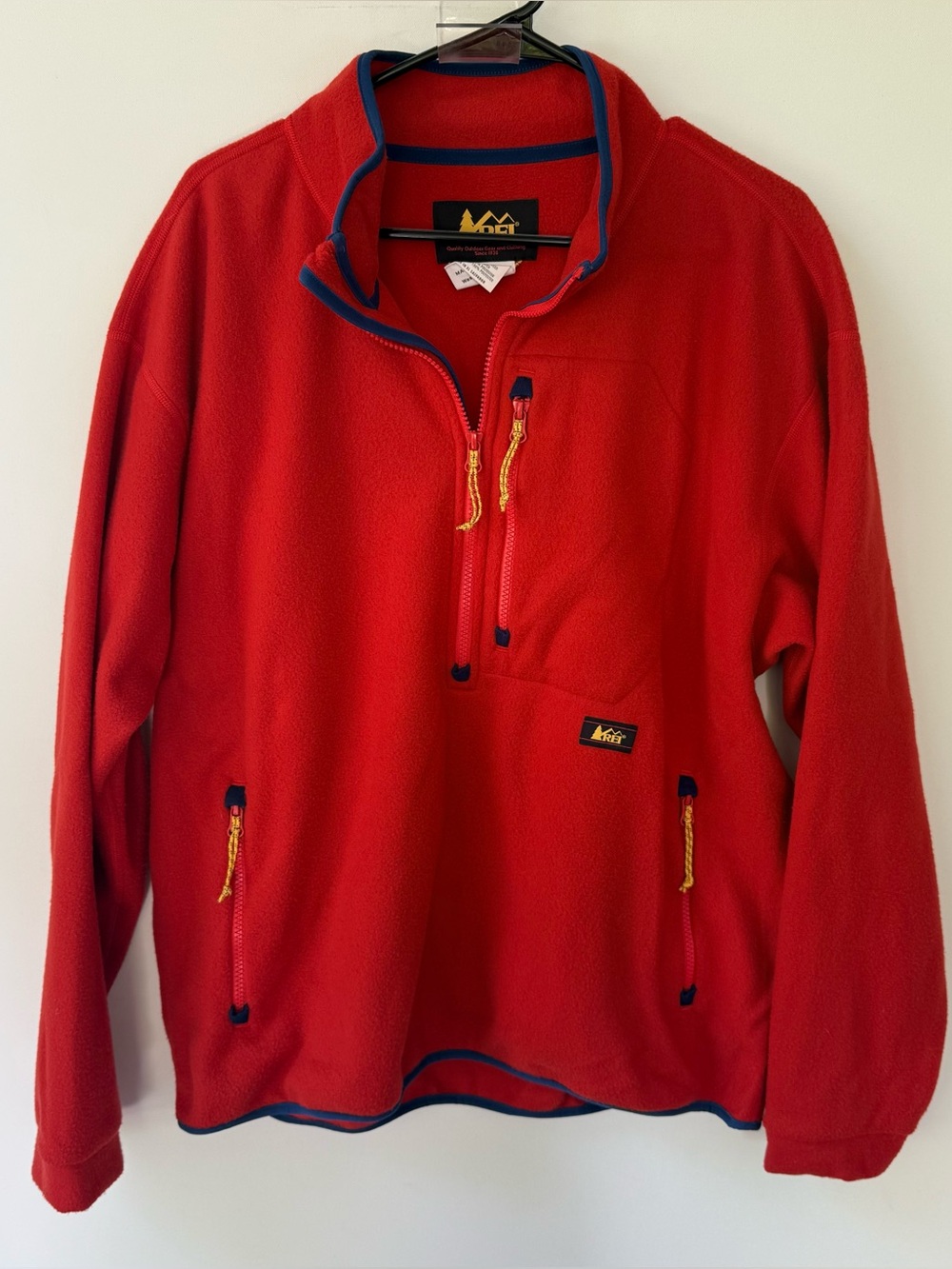 REI Co-op Trailsmith Fleece Pullover Quarter Zip Mens Large